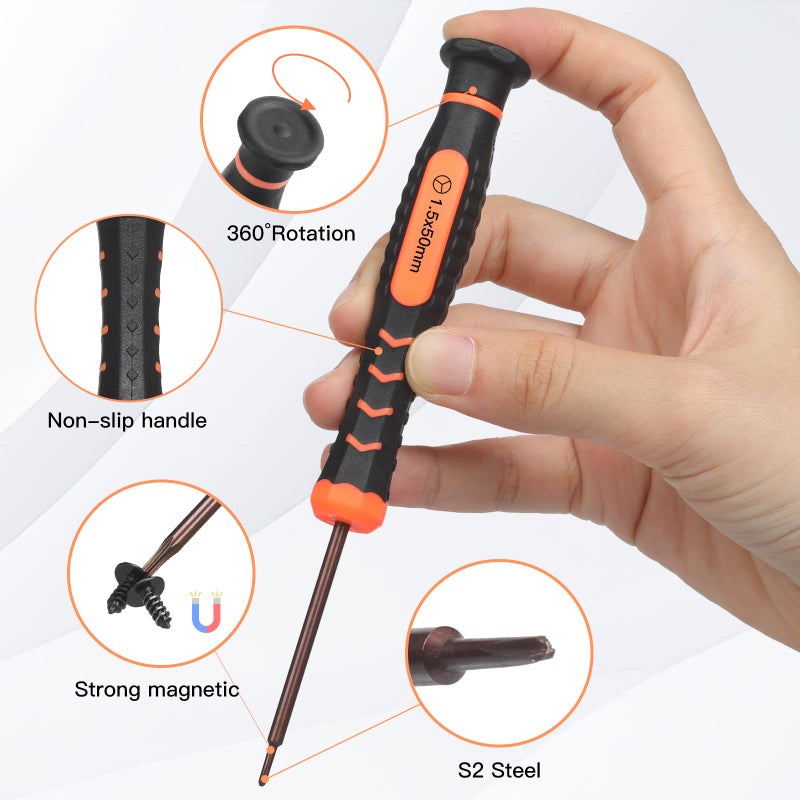 JOREST Screwdriver Kit for Switch  6Pcs Repair Set with Triwing Y00 Y1 Phillips PH000  Tweezers  Crowbar  Triangle Pry  for Switch Lite  Joycon Controller  Wii  Gameboy Advance SP  Gamecube - Image 2